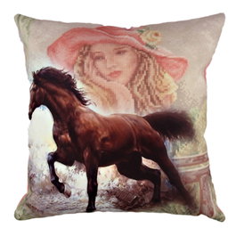 Aberto Design Cojín Multicolor 43 x 43 cm con Relleno de Silicona